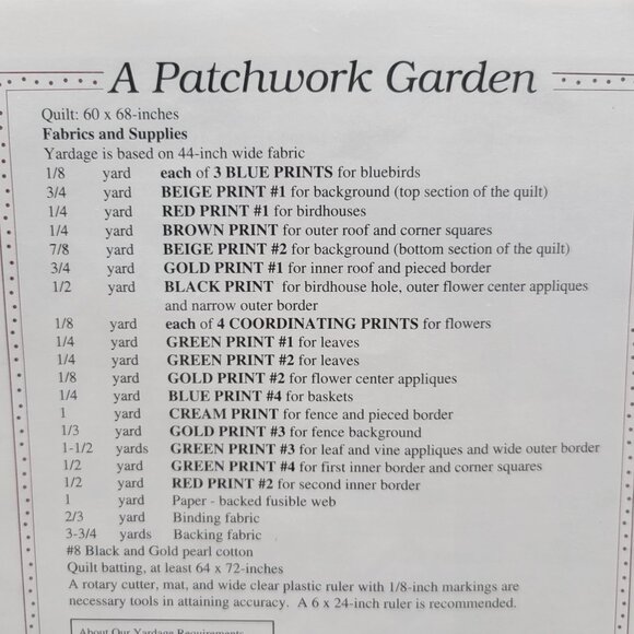 A Patchwork Garden Quilt Pattern Thimbleberries Lynette Jensen Classic Country - Picture 5 of 6